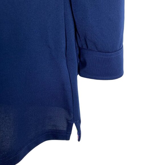 Finn Ryan Polo Shirt 3/4 Sleeve Blue Golf‎ Polyester Spandex Women's Medium - Picture 7 of 11